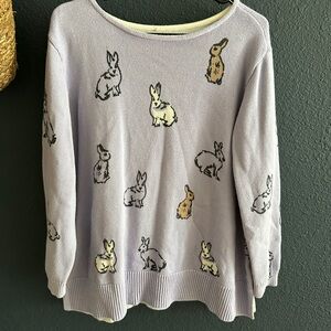Colwater Creek Bunny Knit Pullover Sweater